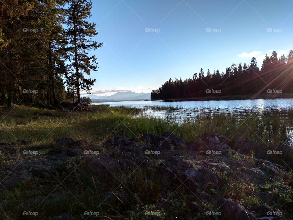 Sunrise On Crane Prairie Lake Oregon