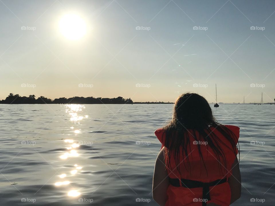 Summer recreation on the river 