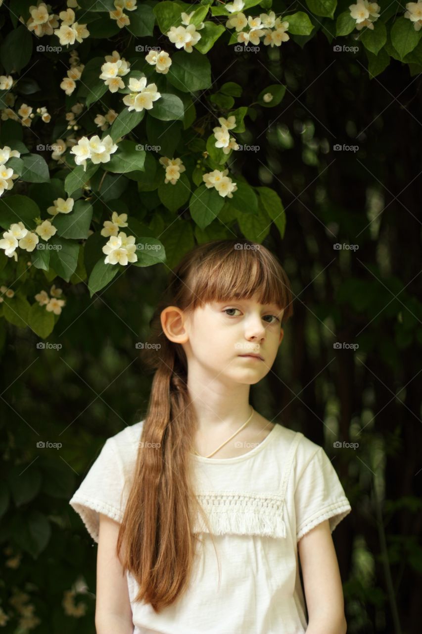 Portrait of a daughter in jasmine