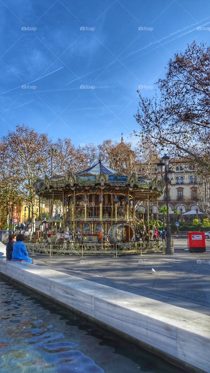 Carousel in the city