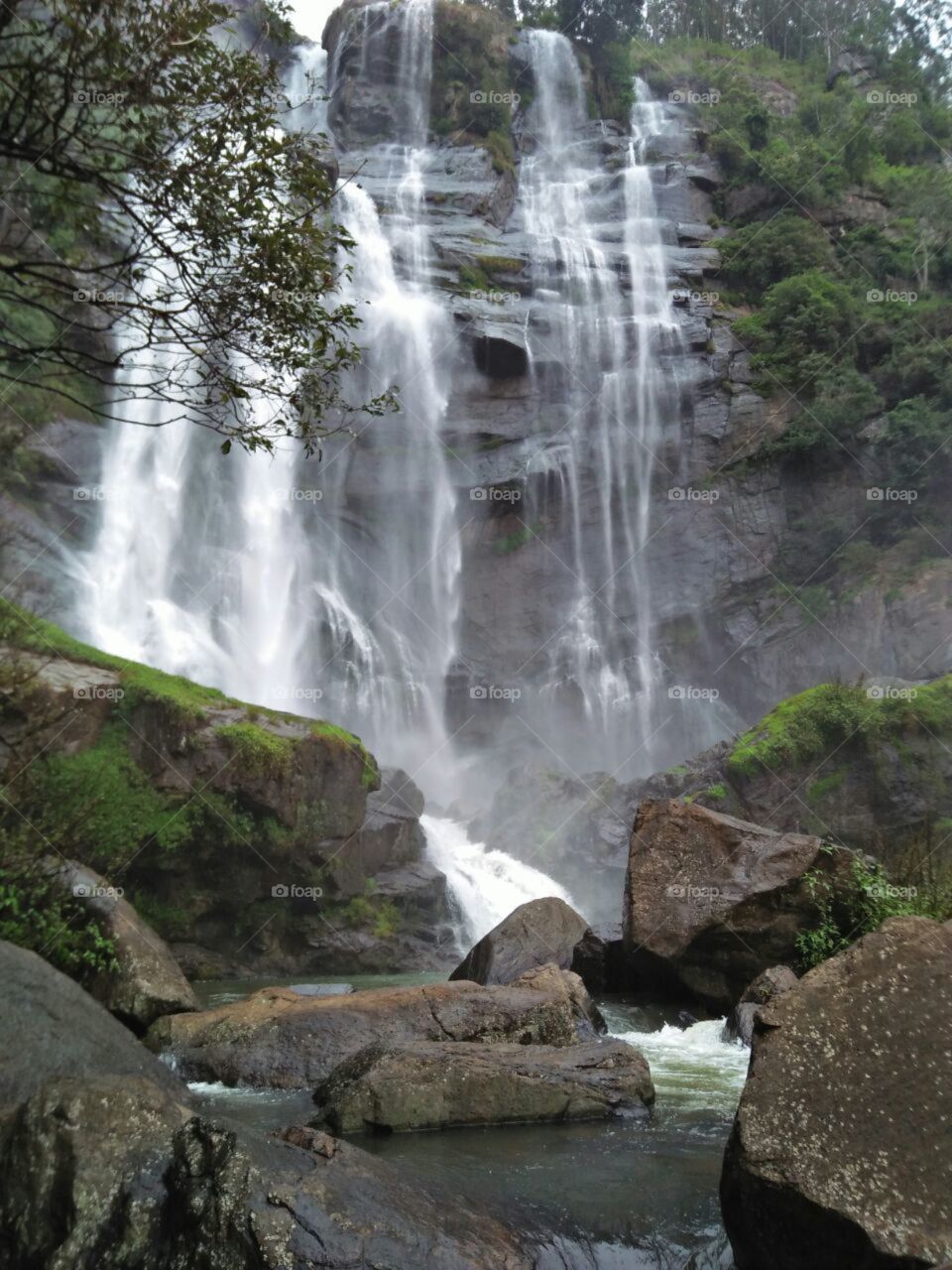 waterfall in Nuwereliya, Sri Lanka