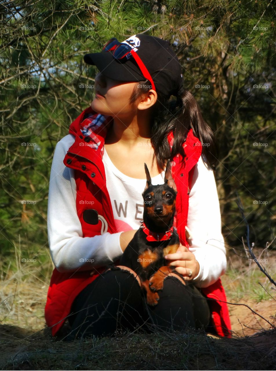 ❤️Girl and puppy