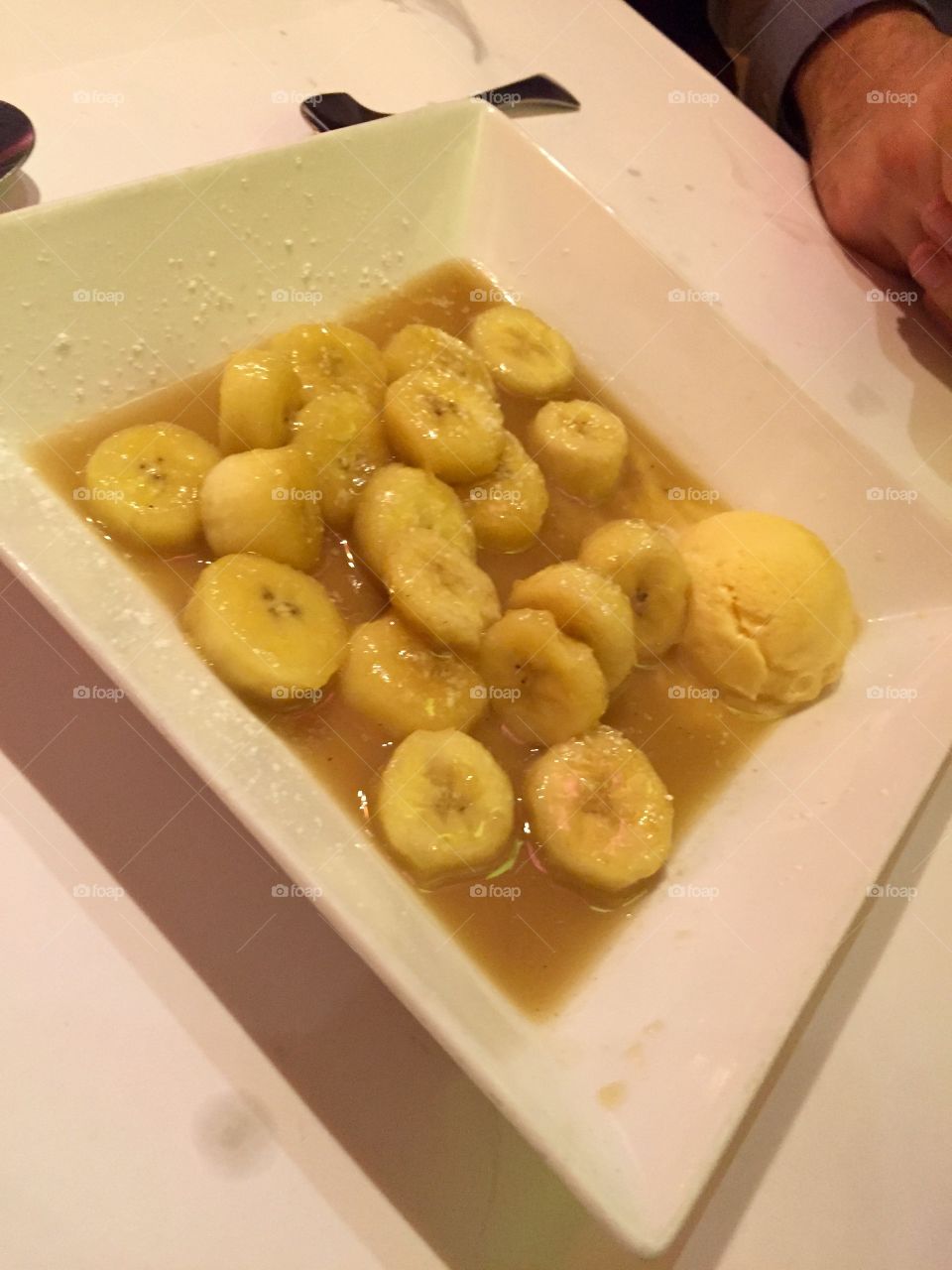 Banana flambé 