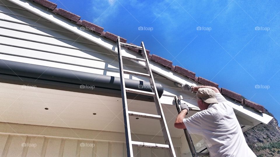 Painting the house exterior