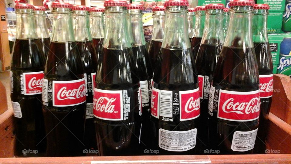 bottles of coke