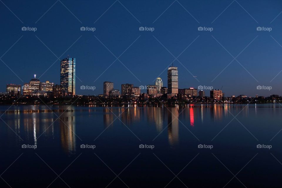 Boston seen from Cambridge, across the Charles River. 