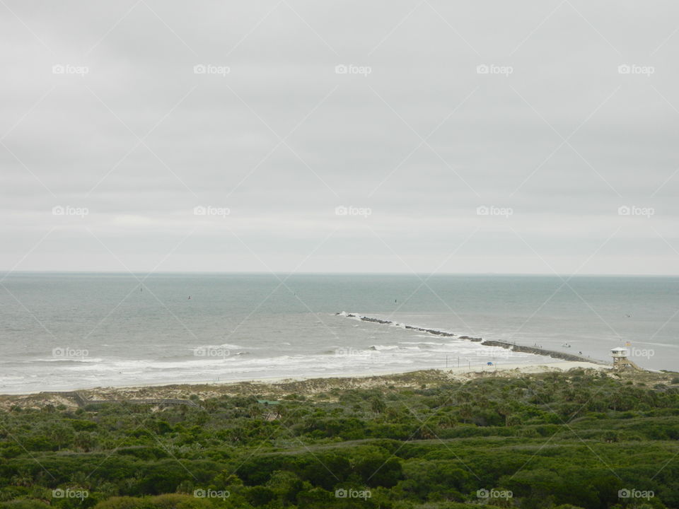water over the dunes