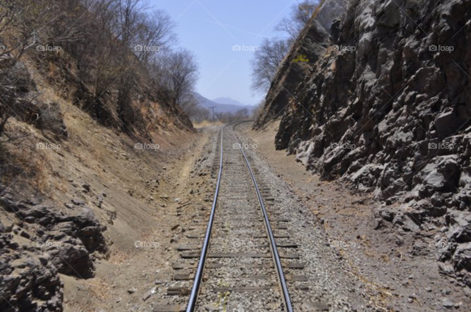 tracks. traveling on el chepe through mexico