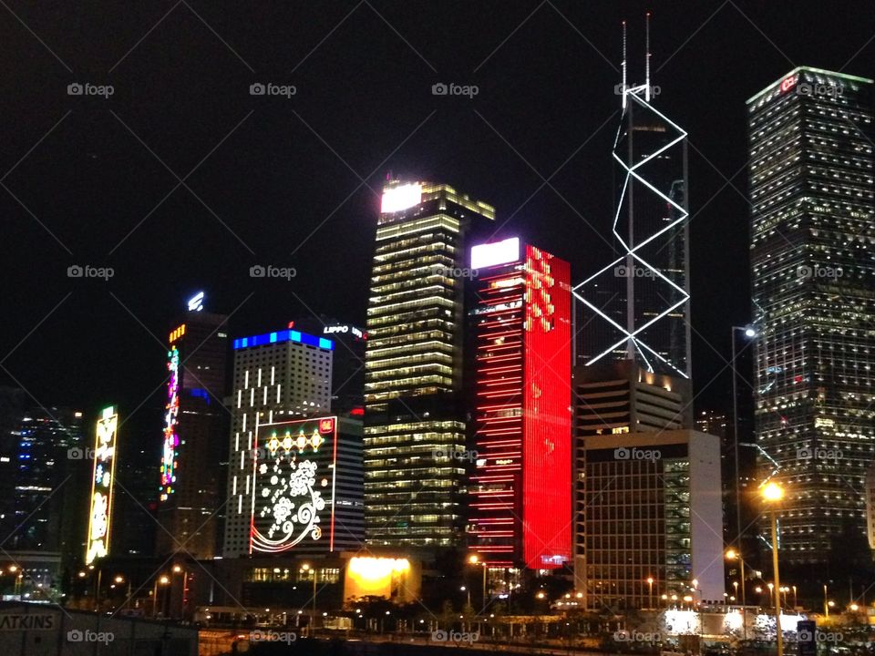Hong kong at night