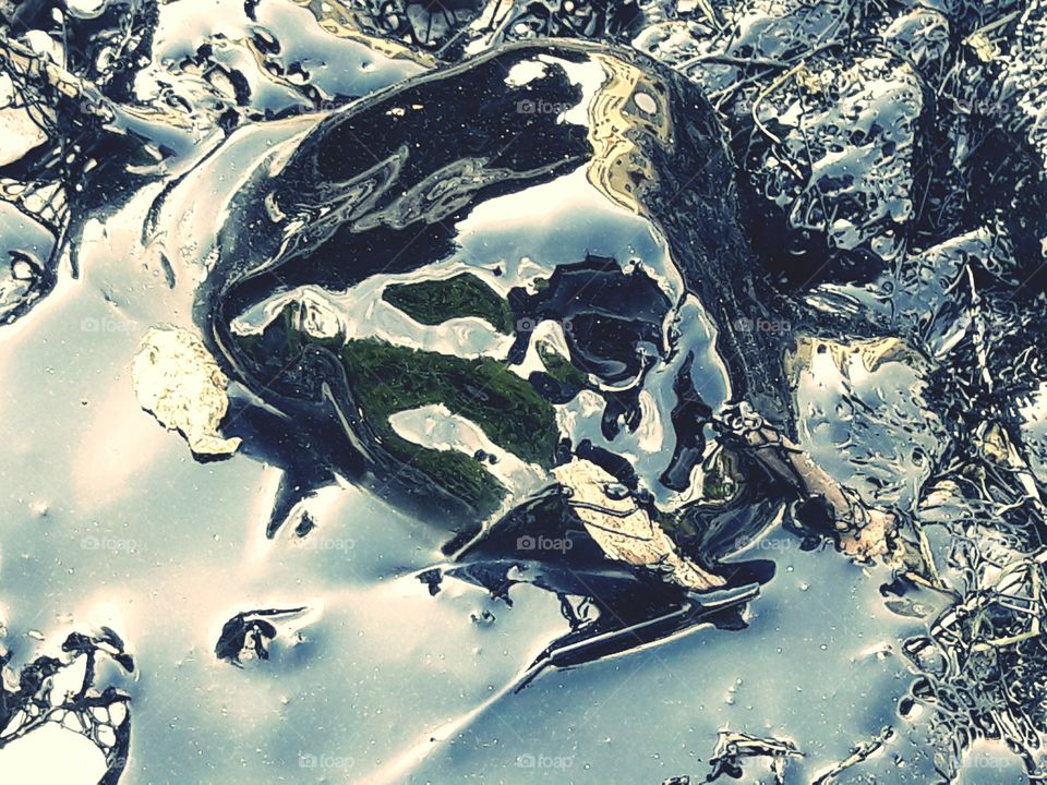 Abstract background of oil spill