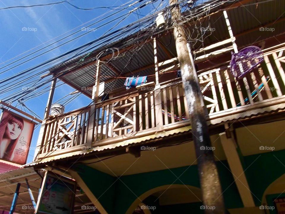 Photo from moving car traveling in Roatan, Honduras