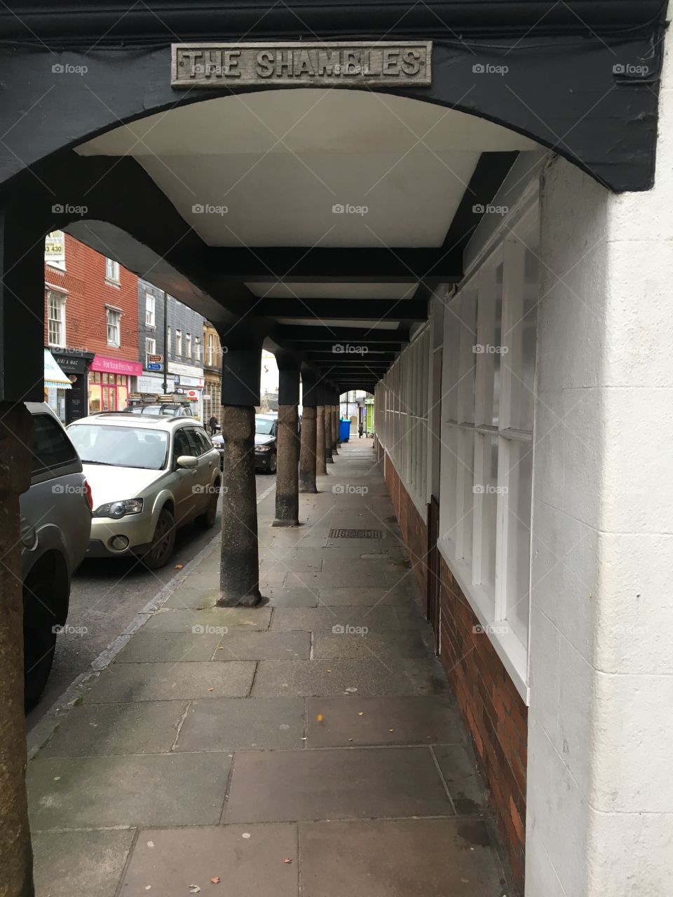 Attractive walkway in keeping with the ambiance of the town of Kingsbridge, UK