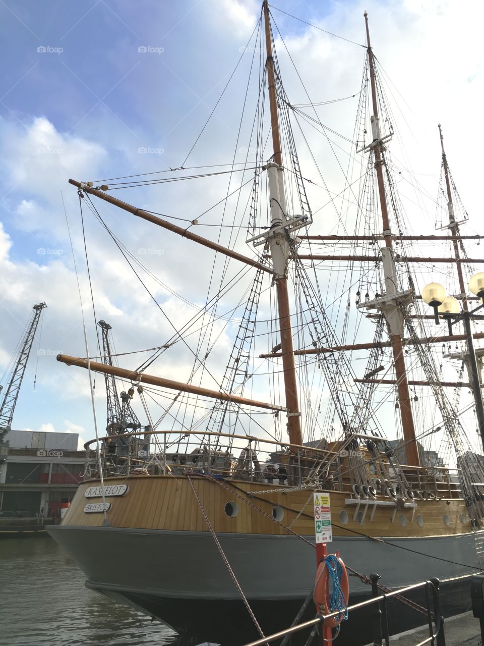 Tall ship in Bristol harbour 