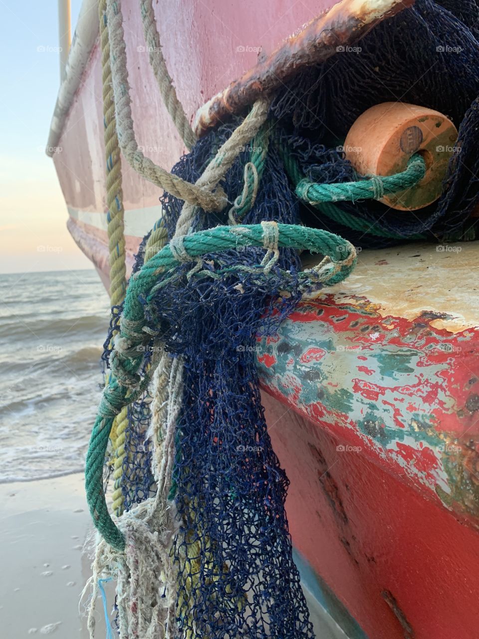 Fishing nets on shipwreck