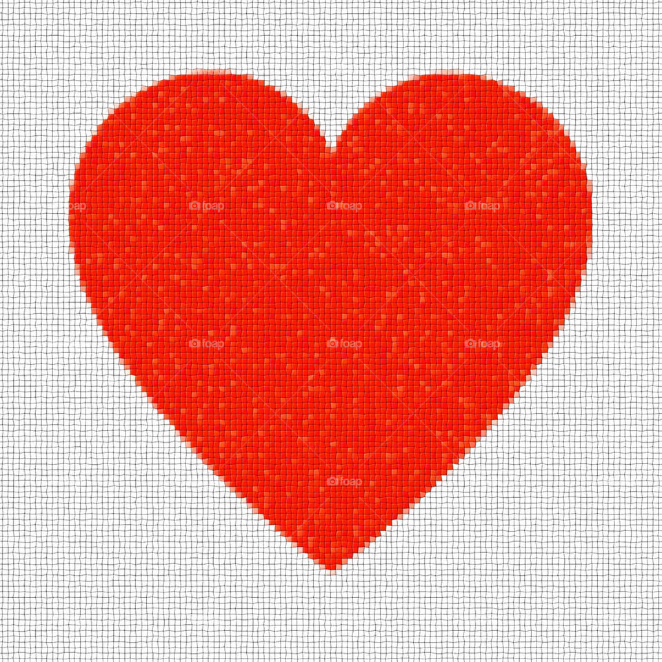 Heart Mosaic
Red heart mosaic made from little tiles.