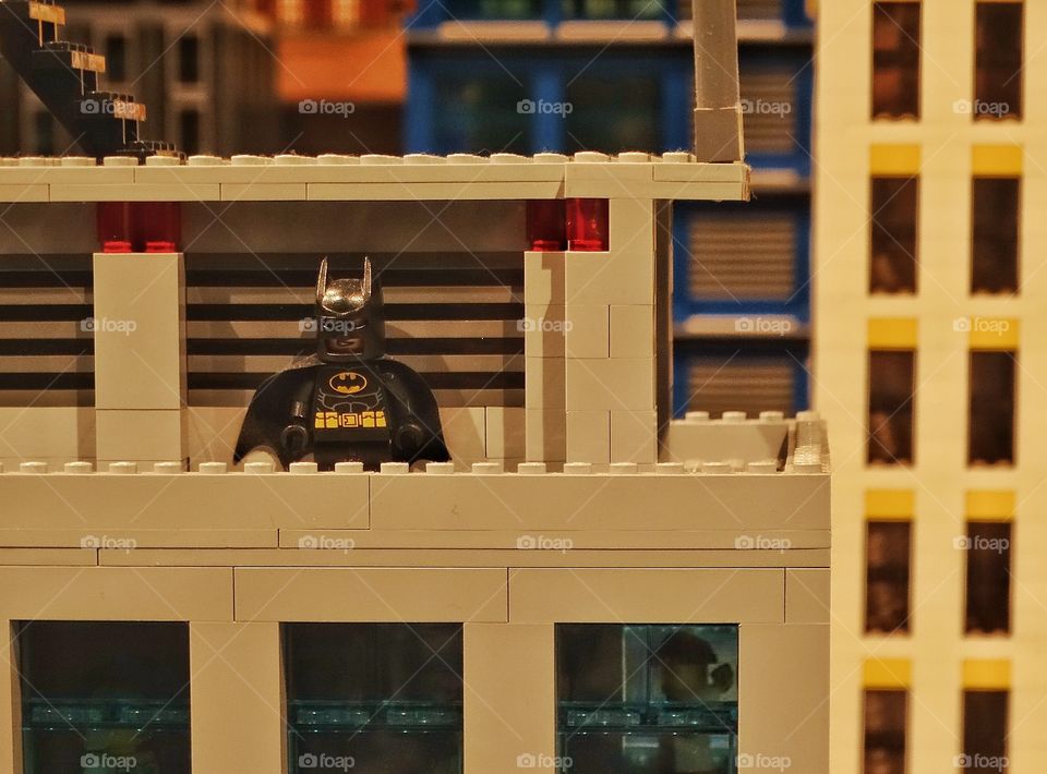 Lego Bat Man. Lego BatMan In A City Diorama
