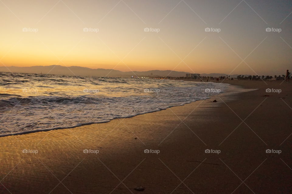 sunset at venice beach