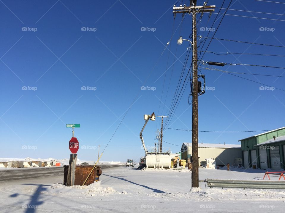 No Person, Sky, Transportation System, Outdoors, Winter