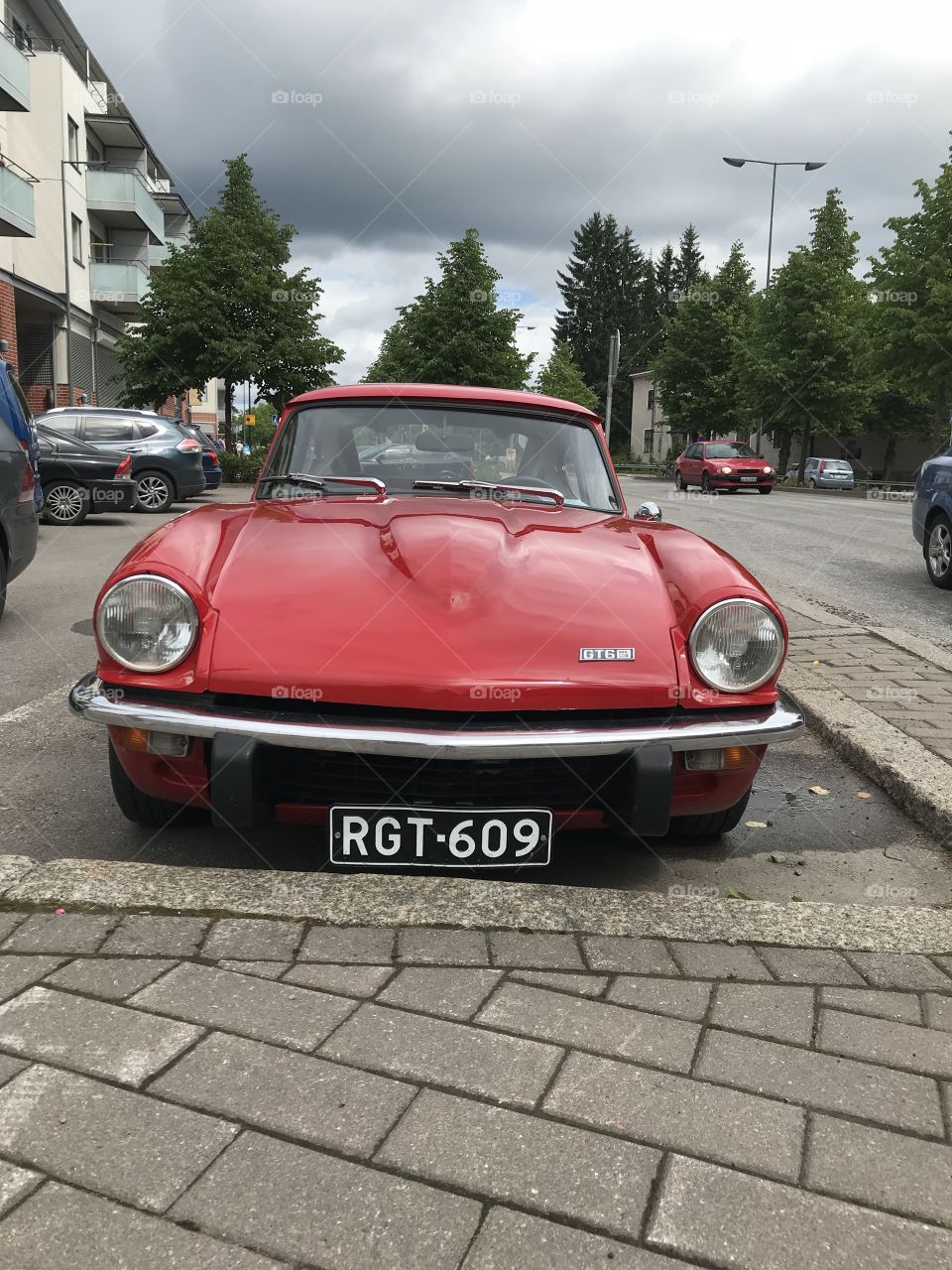    On a quiet and crowded street of the border town of Imatra, this car was seen 🚗 😊 Imatra, Finland