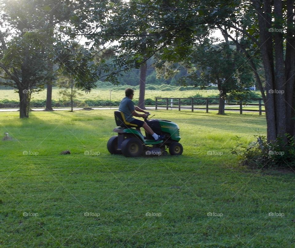 Man cutting grass 