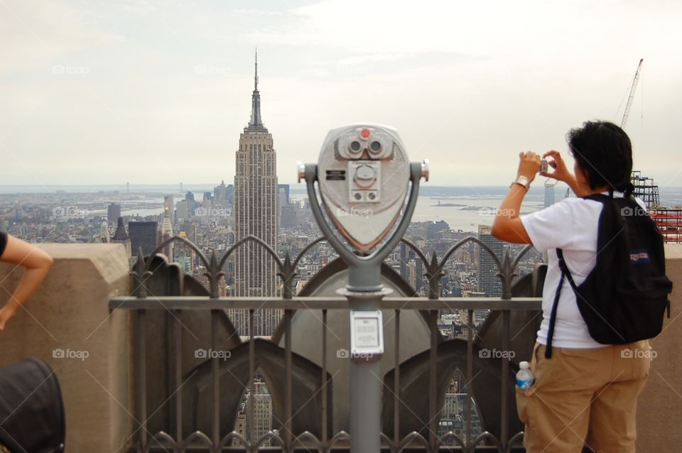 Tourist viewing the Empire State