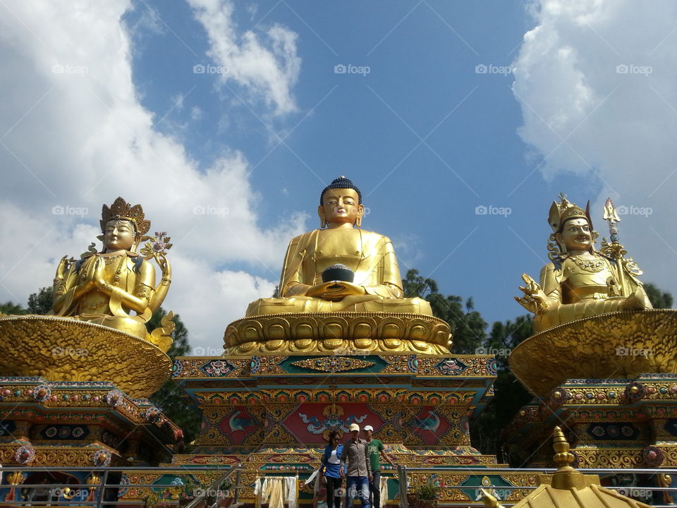 buddhist temple. in Nepal