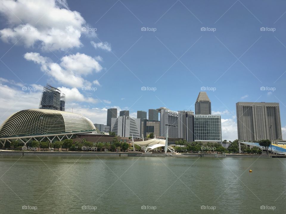 Singapore modern skyline