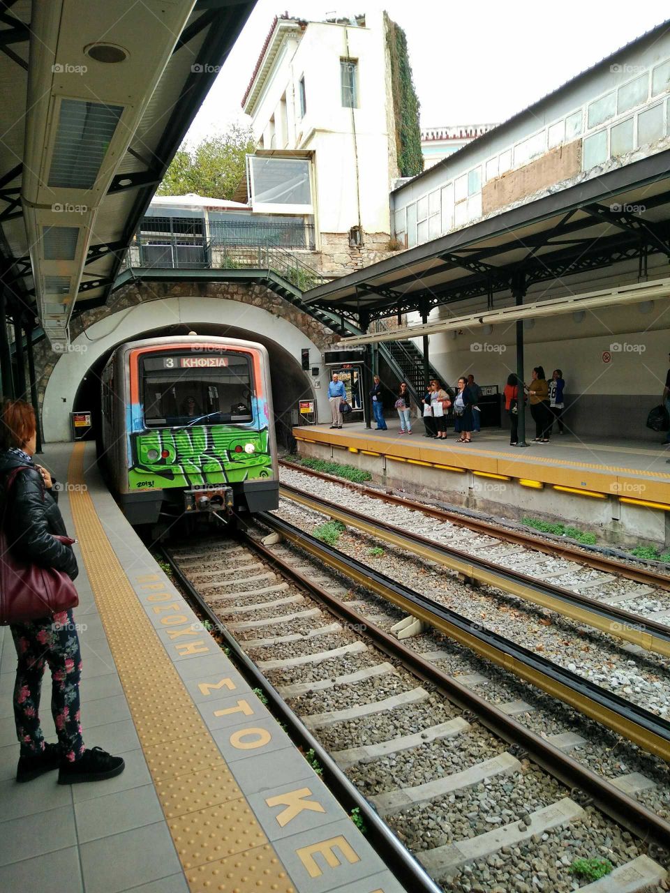 Train in Athens, Greece