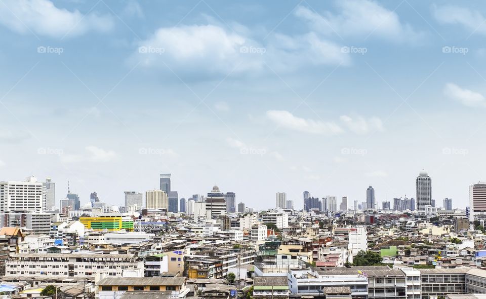 Bird's eye view Bangkok Thailand