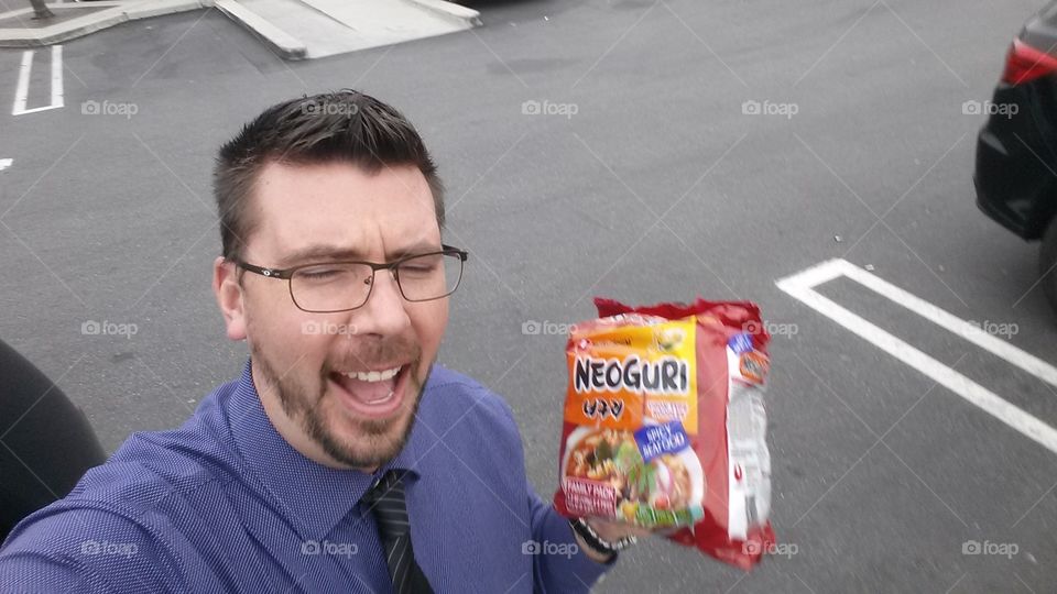 excited about korean noodles