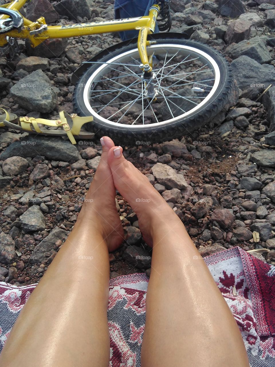 Bike and legs.