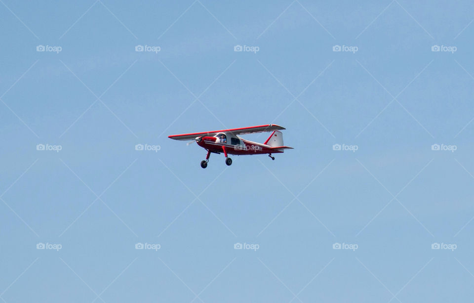 Small plane over the German alps 