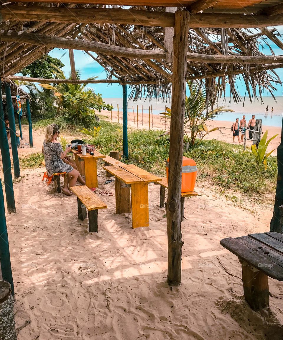 Praia de cumuruxatiba Bahia Brasil. Muito aconchegante!