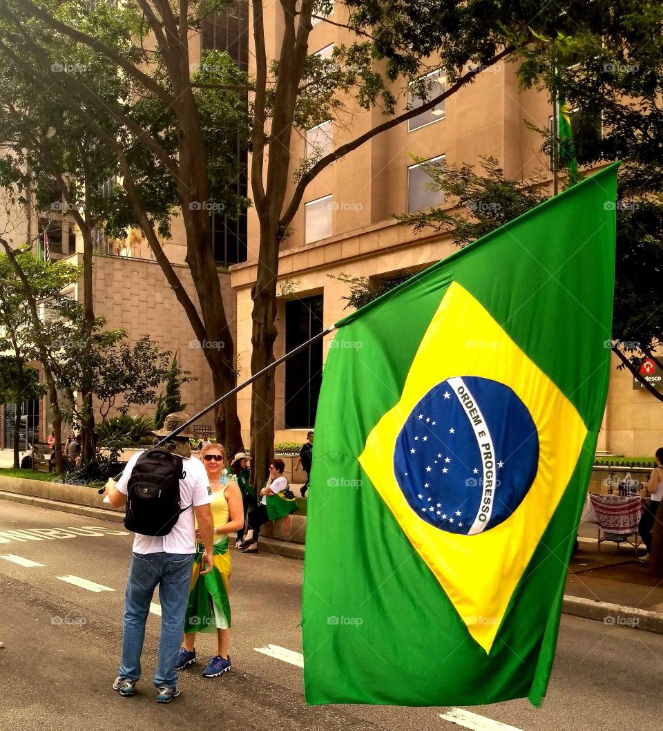 patriotas na Av. Paulista Brasil