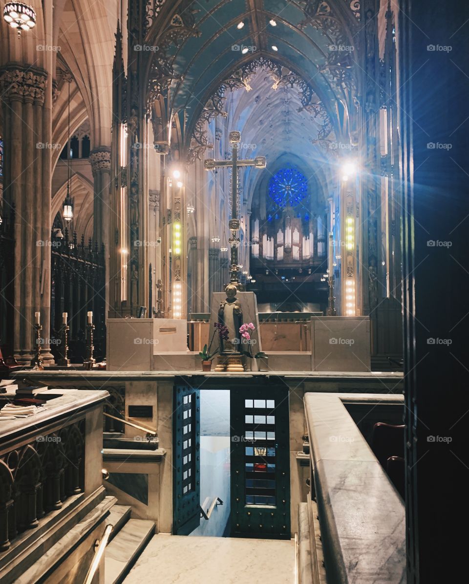 Beautiful view from the inside of St. Patrick’s Cathedral 