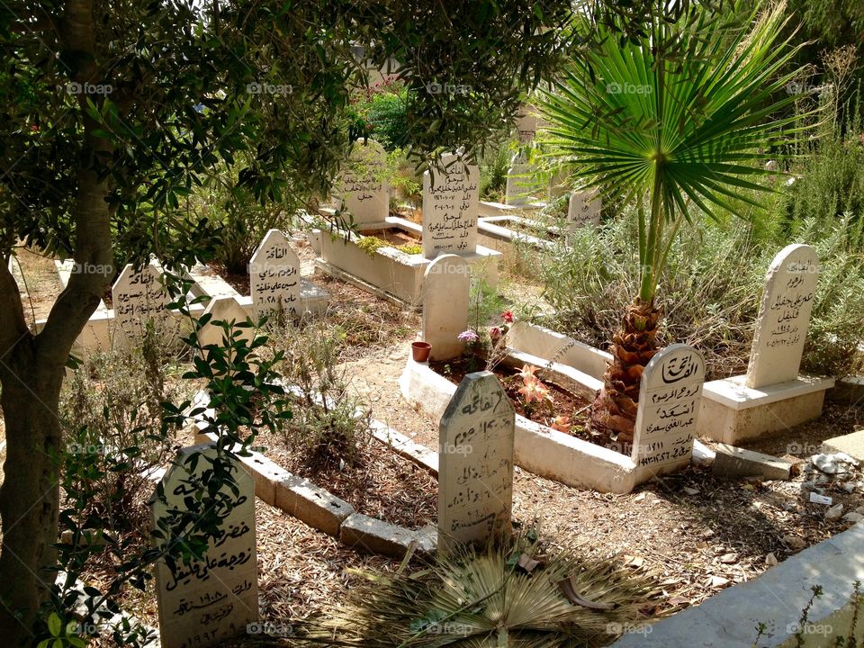 Cemetery . Arab cemetery in Nazareth. 