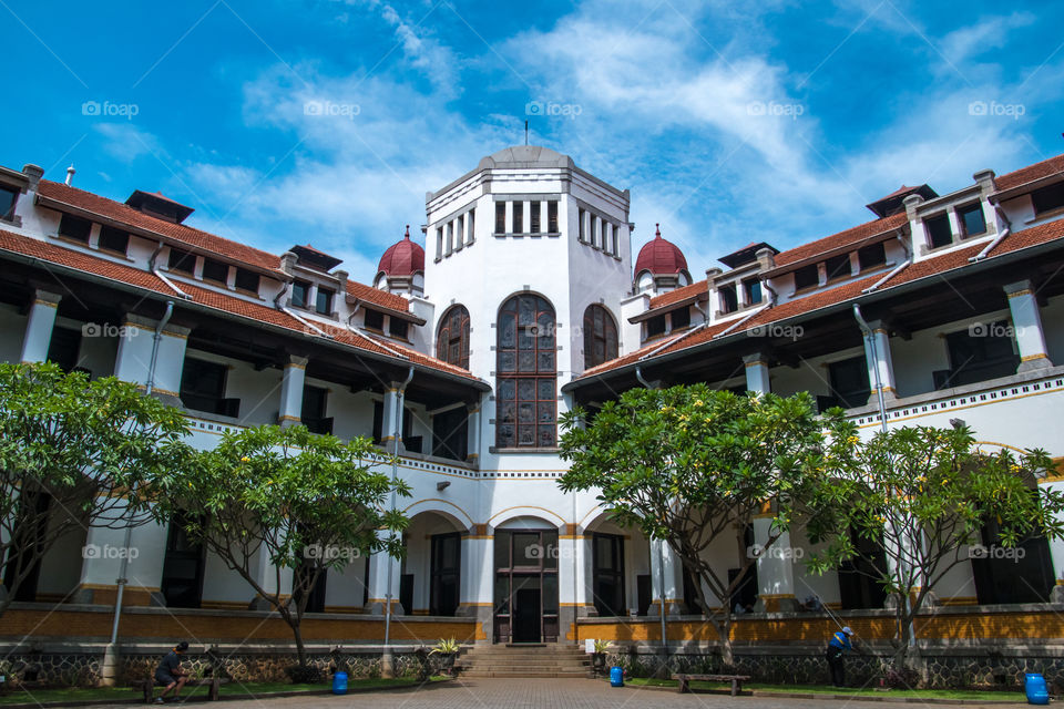 semarang, central java, indonesia: this historical building is called Lawang Sewu which means thousand doors, a famous icon of Semarang city