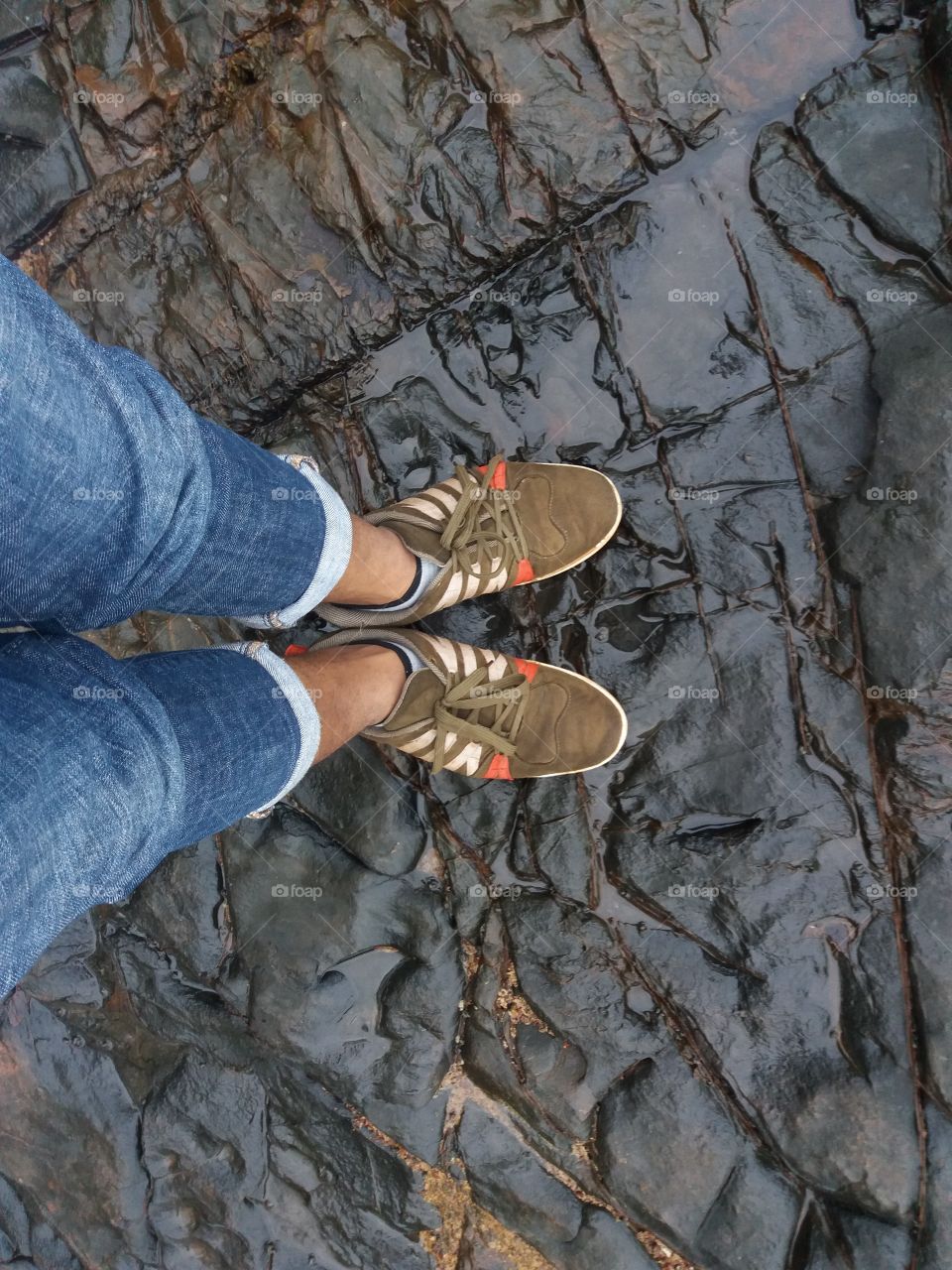 walk on rocky water