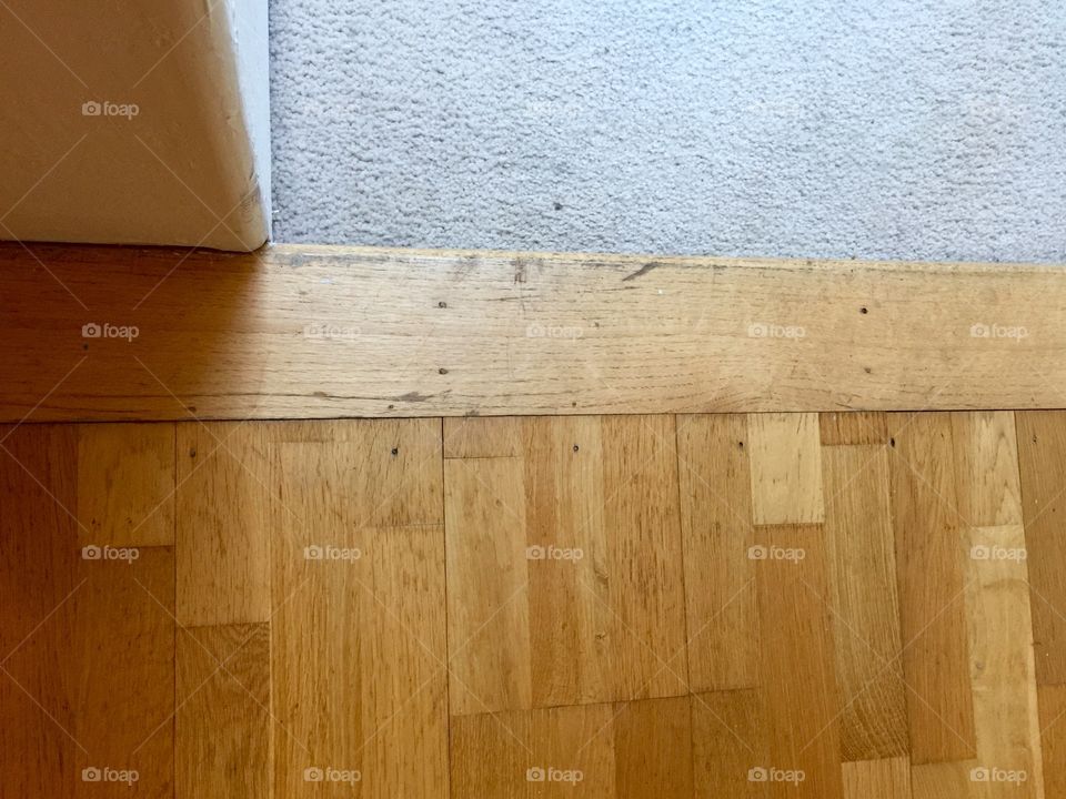 Wood and carpet floors