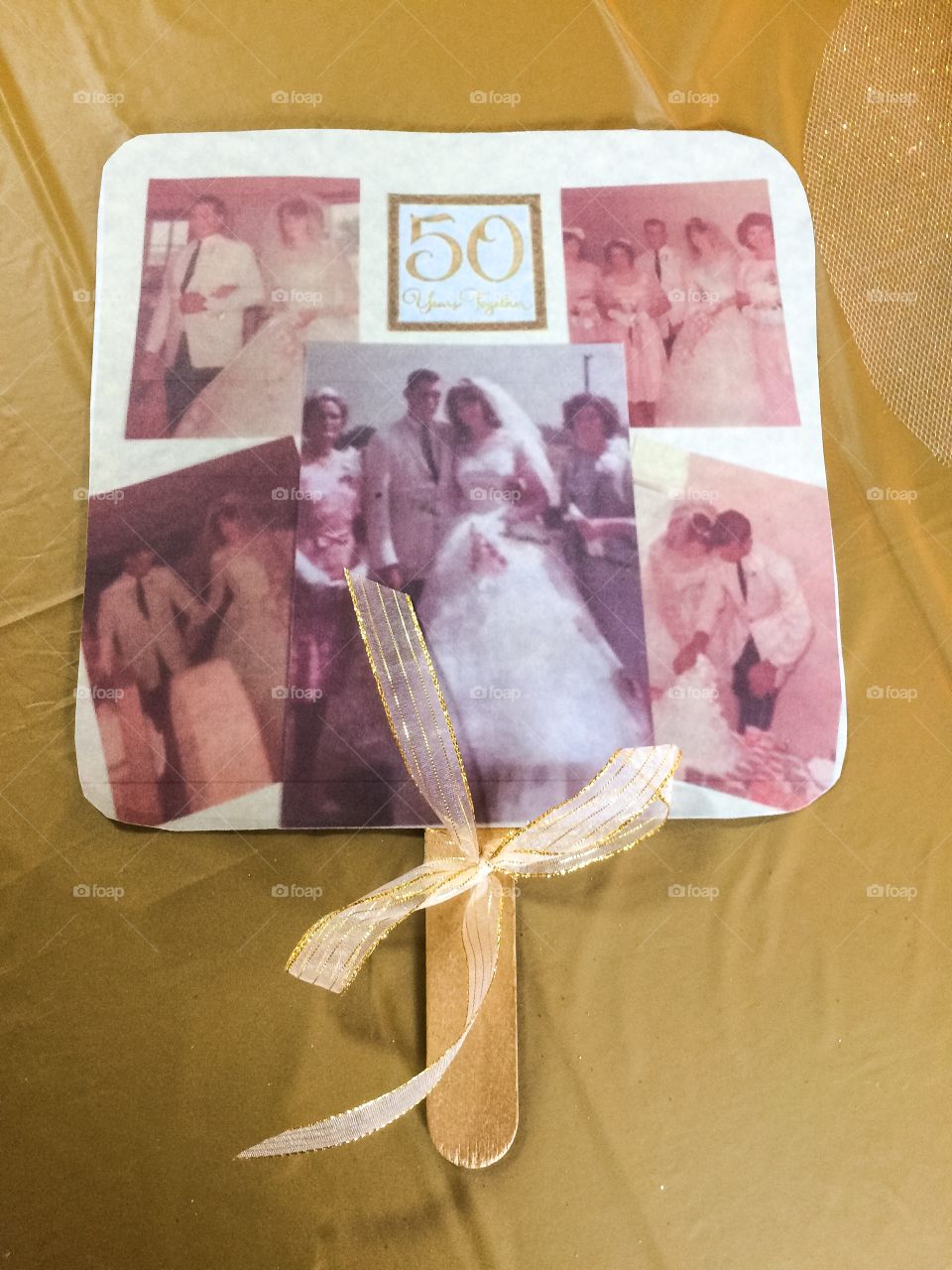50 yr wedding anniversary fan made of memories 