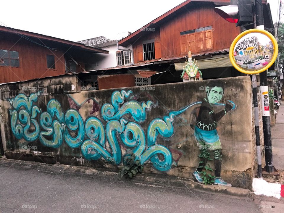 Street art in Chiang Mai, Thailand