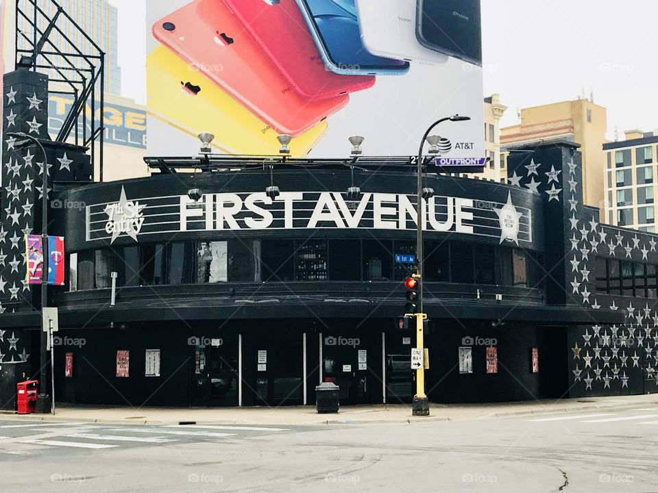 First Avenue Venue where Purple Rain was filmed in Minneapolis.