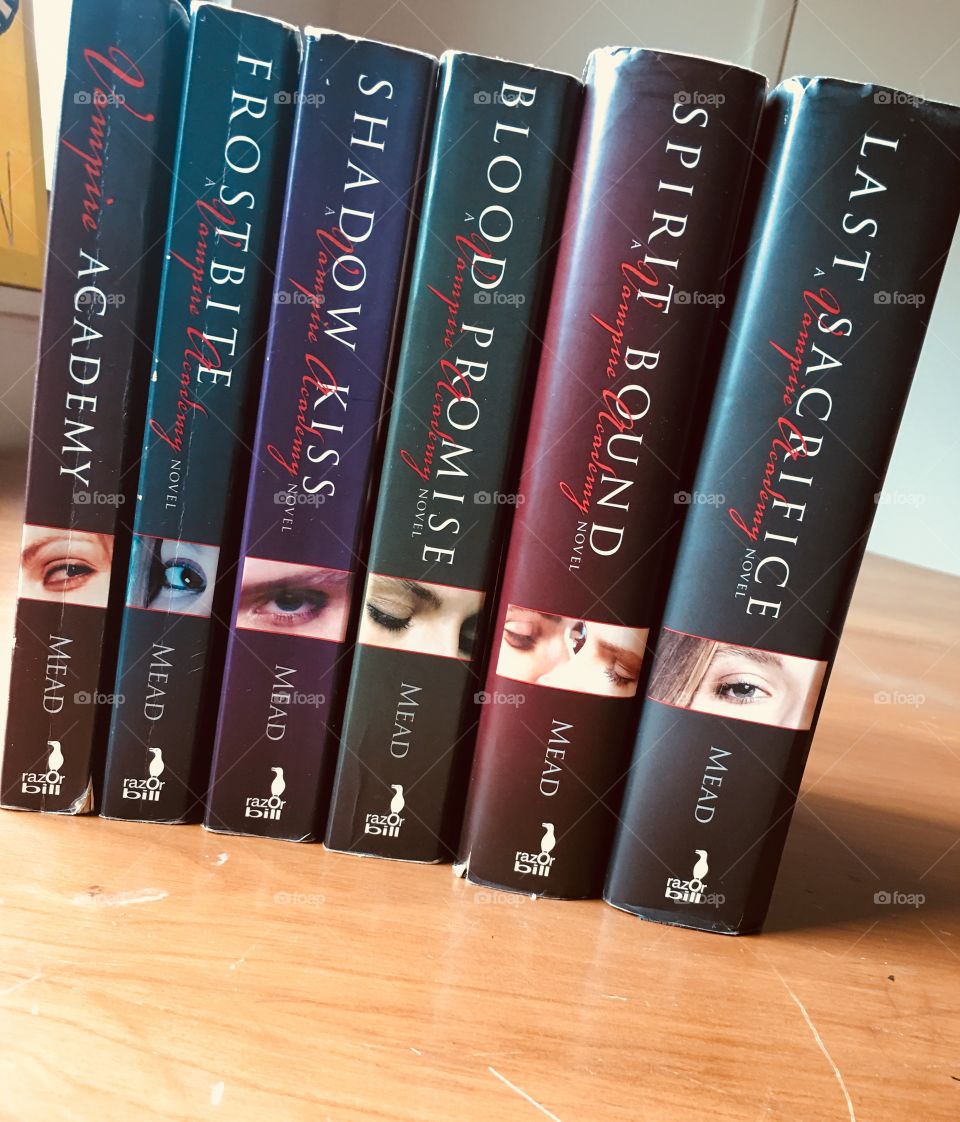 Vampire Academy by Richelle Mead. A lovely, thrilling, amazing book series that, once you start, you won’t be able to stop. 