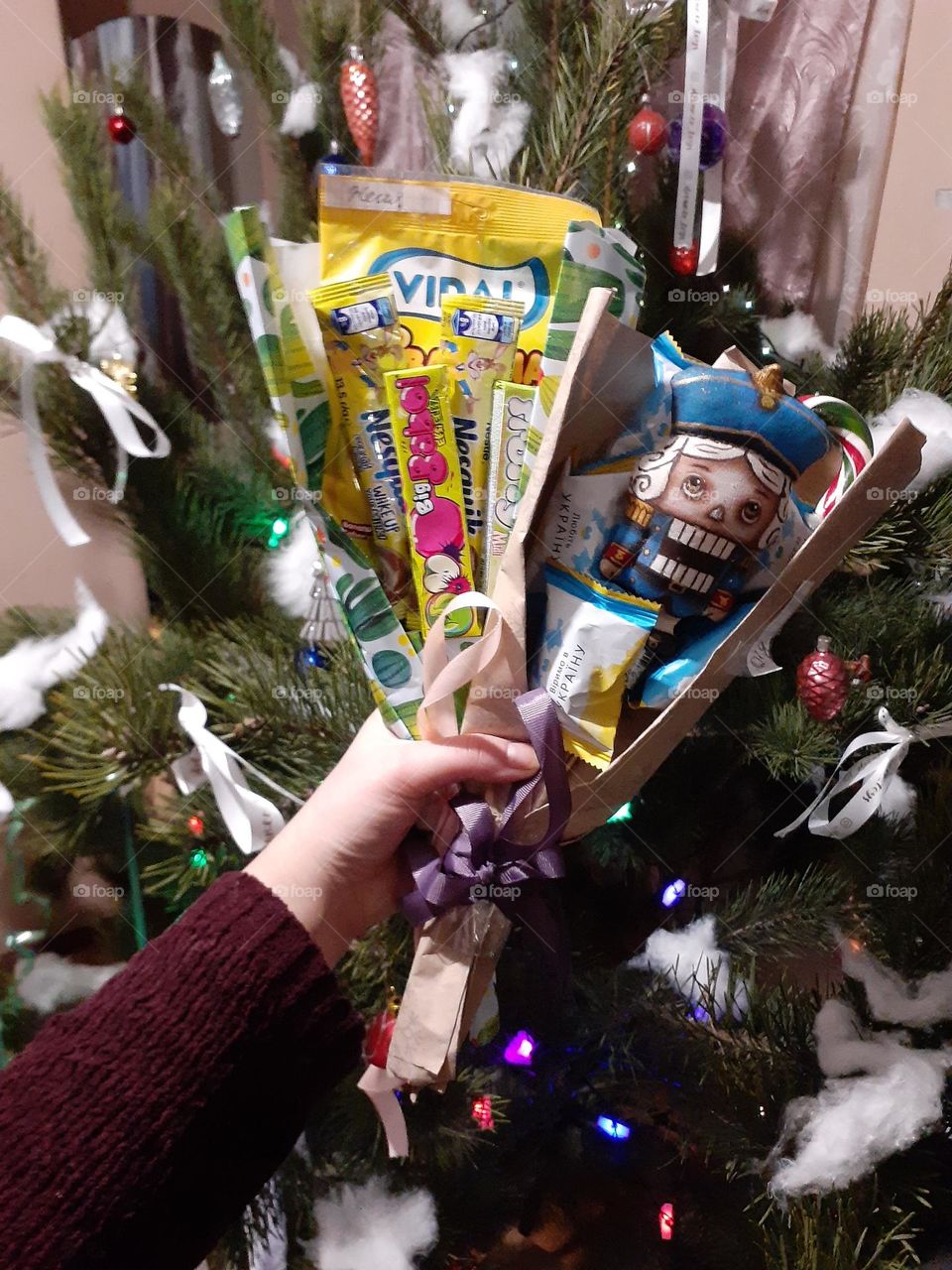 New Year's bouquets of sweets