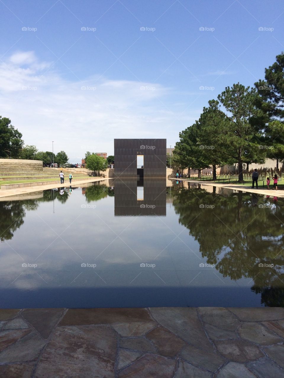 Murrah Building Memorial. Memorial with reflecting pool