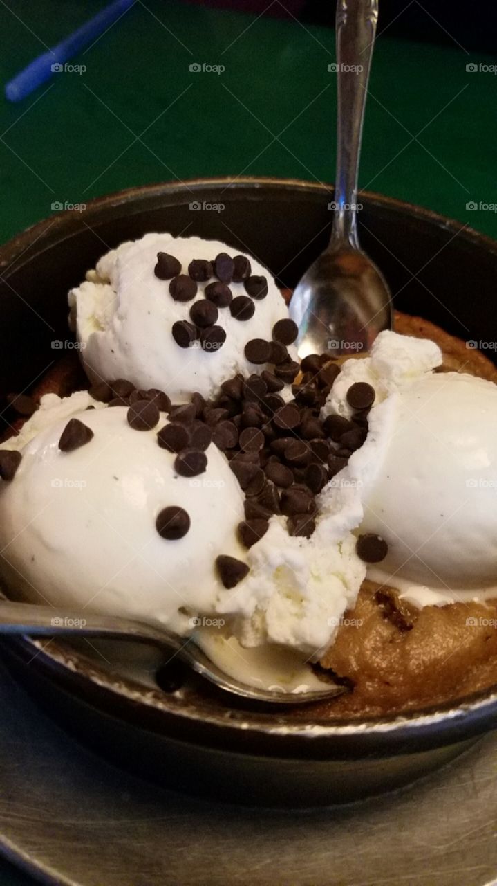 Chocolate chips on top