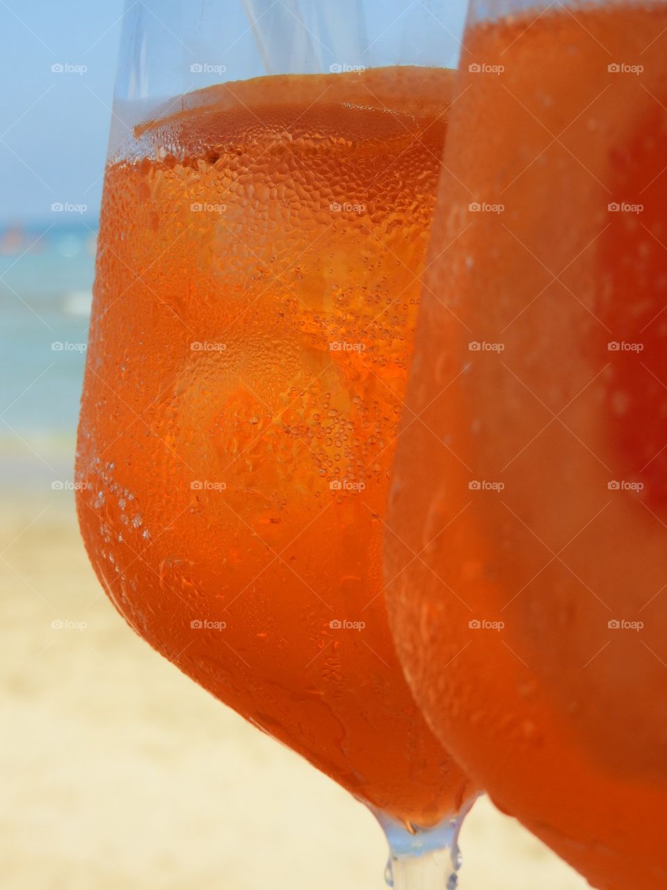 orange refreshing cold drink