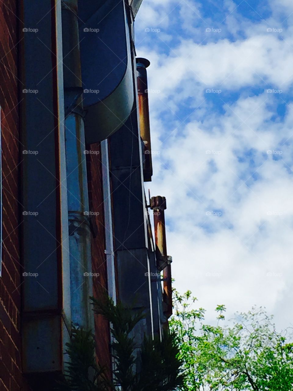 Architecture building heating system sky
