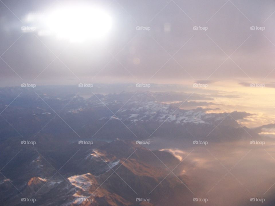 The pre-alps over Switzerland and northern Italy