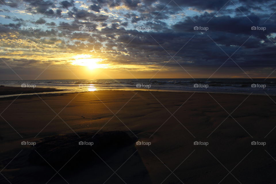 sunset in the beach